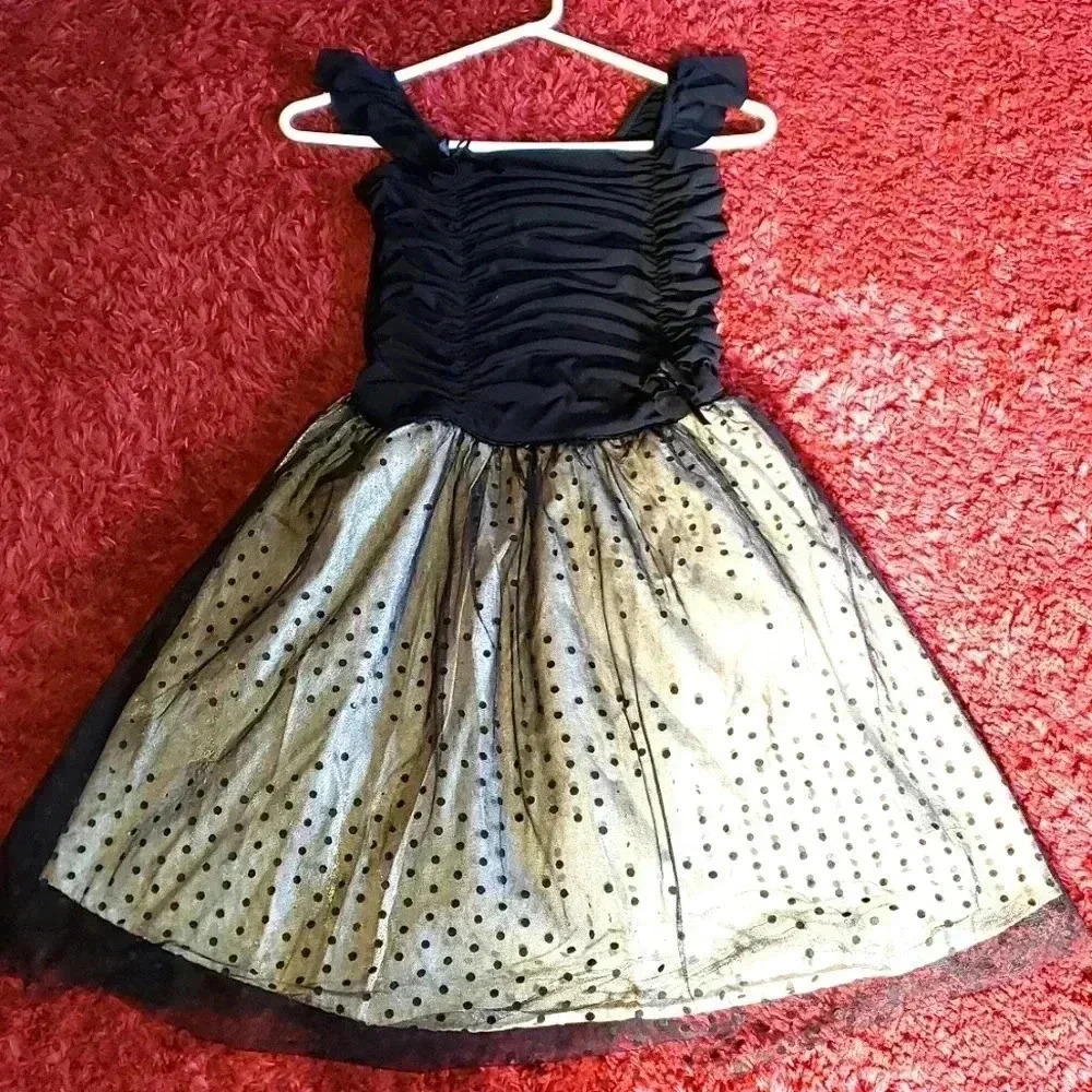 Jessica McClintock Girls Collection Black Cocktail Party Dress Y2k